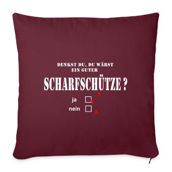 Seriez-vous un bon tireur d’élite? - Housse de coussin décorative 45 x 45 cm - bordeaux - Devant