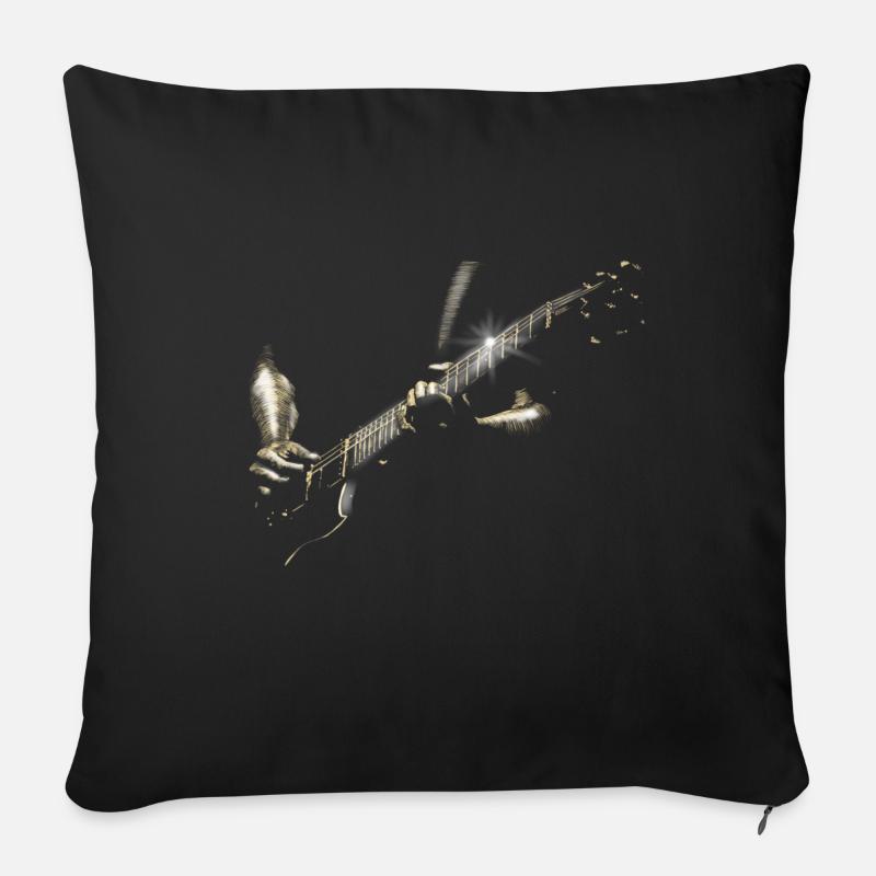 gitarre - Sofakissenbezug 45 x 45 cm - Schwarz