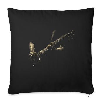 Guitarist - Sofa pillowcase 17,3'' x 17,3'' (45 x 45 cm) - black - Front