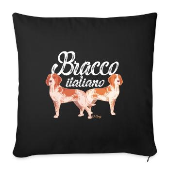Bracco Italiano II - Sofa pillowcase 17,3'' x 17,3'' (45 x 45 cm) - black - Front