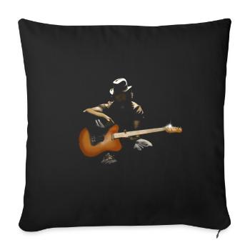 Guitarist - Sofa pillowcase 17,3'' x 17,3'' (45 x 45 cm) - black - Front