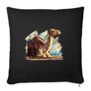 Camel - Sofa pillowcase 17,3'' x 17,3'' (45 x 45 cm) - black - Front