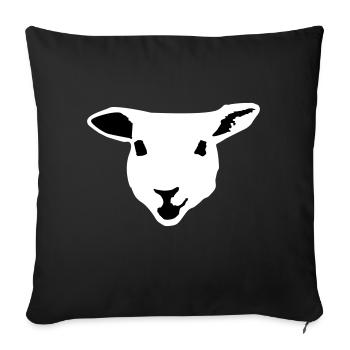 sheep, lamb - Sofa pillowcase 17,3'' x 17,3'' (45 x 45 cm) - black - Front