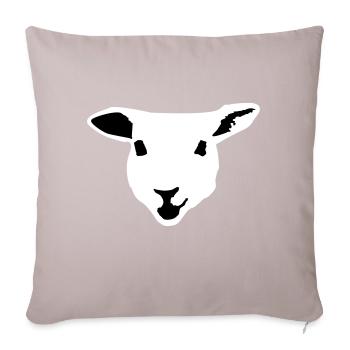 Schaf, Lamm - Sofakissenbezug 45 x 45 cm - helles Taupe - Vorne