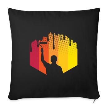 Painter - Sofa pillowcase 17,3'' x 17,3'' (45 x 45 cm) - black - Front