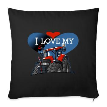 0841 0844 J'aime mon CIH def - Housse de coussin décorative 45 x 45 cm - noir - Devant