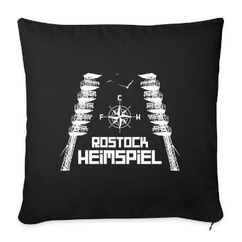 Rostock Heimspiel - Sofakissenbezug 45 x 45 cm - Schwarz - Vorne