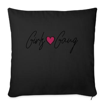 girls gang heart - Sofakissenbezug 45 x 45 cm - Schwarz - Vorne