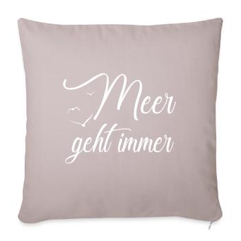 La mer fonctionne toujours - Housse de coussin décorative 45 x 45 cm - taupe clair - Devant