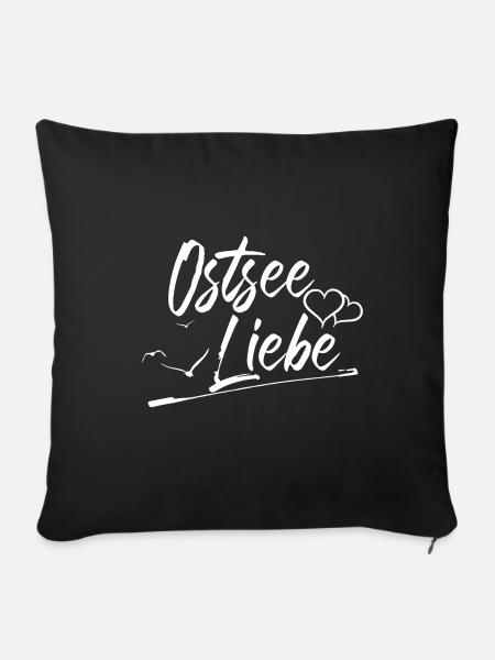Ostsee Liebe - Sofakissenbezug 45 x 45 cm - Schwarz