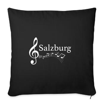 Salzbourg - Housse de coussin décorative 45 x 45 cm - noir - Devant