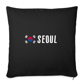 Seoul - Sofa pillowcase 17,3'' x 17,3'' (45 x 45 cm) - black - Front