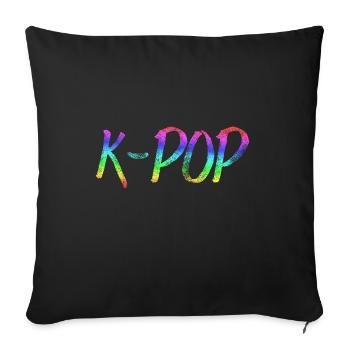 K-POP - Sofa pillowcase 17,3'' x 17,3'' (45 x 45 cm) - black - Front