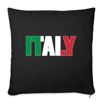 Italie - Housse de coussin décorative 45 x 45 cm - noir - Devant