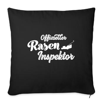 Gärtner Raseninspektor Gärtnerin Hobbygärtner - Sofakissenbezug 45 x 45 cm - Schwarz - Vorne