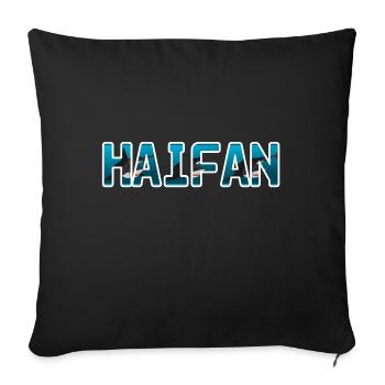 Requins Requins Fan Animal Animaux Mer Dicton - Housse de coussin décorative 45 x 45 cm - noir - Devant