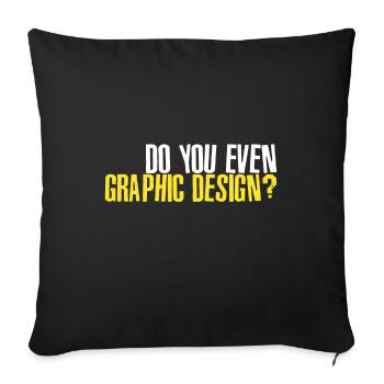 Graphic Design - Sofa pillowcase 17,3'' x 17,3'' (45 x 45 cm) - black - Front