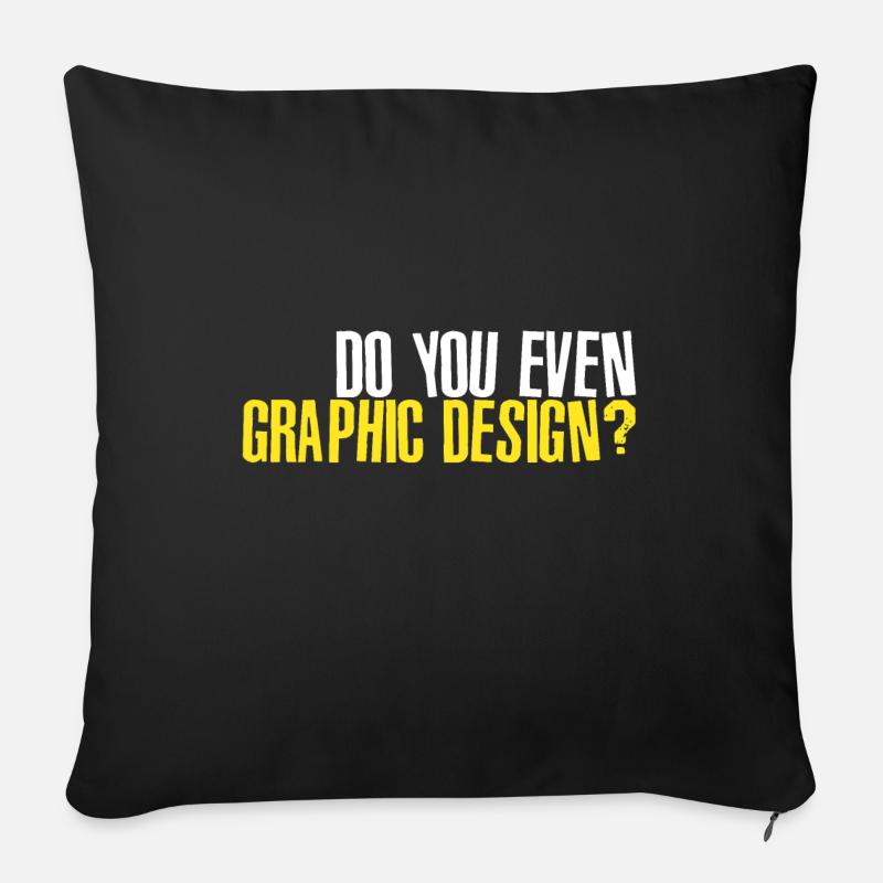 Graphic Design - Housse de coussin décorative 45 x 45 cm - noir