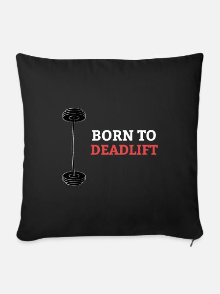 Deadlift - Sofakissenbezug 45 x 45 cm - Schwarz