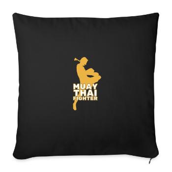 Muay Thai - Sofakissenbezug 45 x 45 cm - Schwarz - Vorne