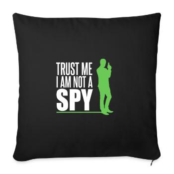 Spy Secret Agent - Sofa pillowcase 17,3'' x 17,3'' (45 x 45 cm) - black - Front