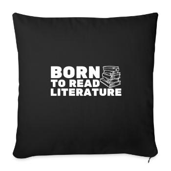 literature - Sofa pillowcase 17,3'' x 17,3'' (45 x 45 cm) - black - Front