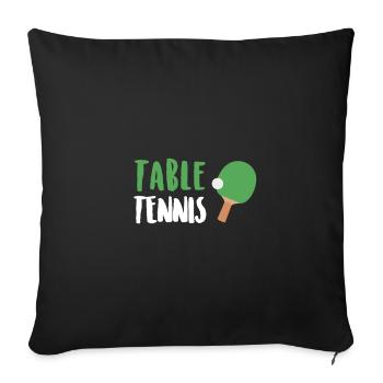 Table tennis - Sofa pillowcase 17,3'' x 17,3'' (45 x 45 cm) - black - Front