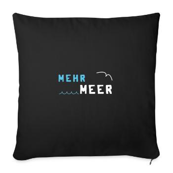 sea - Sofa pillowcase 17,3'' x 17,3'' (45 x 45 cm) - black - Front