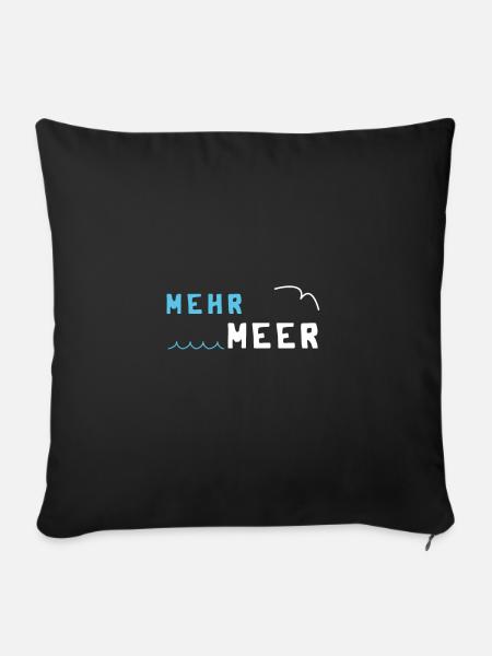 Meer - Sofakissenbezug 45 x 45 cm - Schwarz