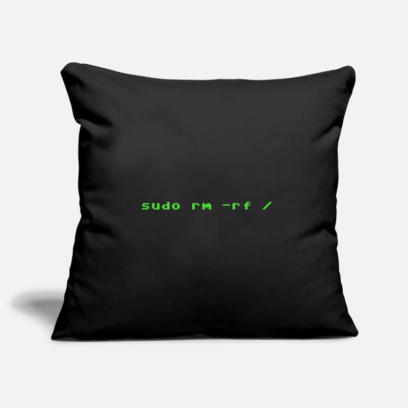 Sudo rm rf Linux Programming Sofa pillowcase 17,3'' x 17,3'' (45 x 45 cm)