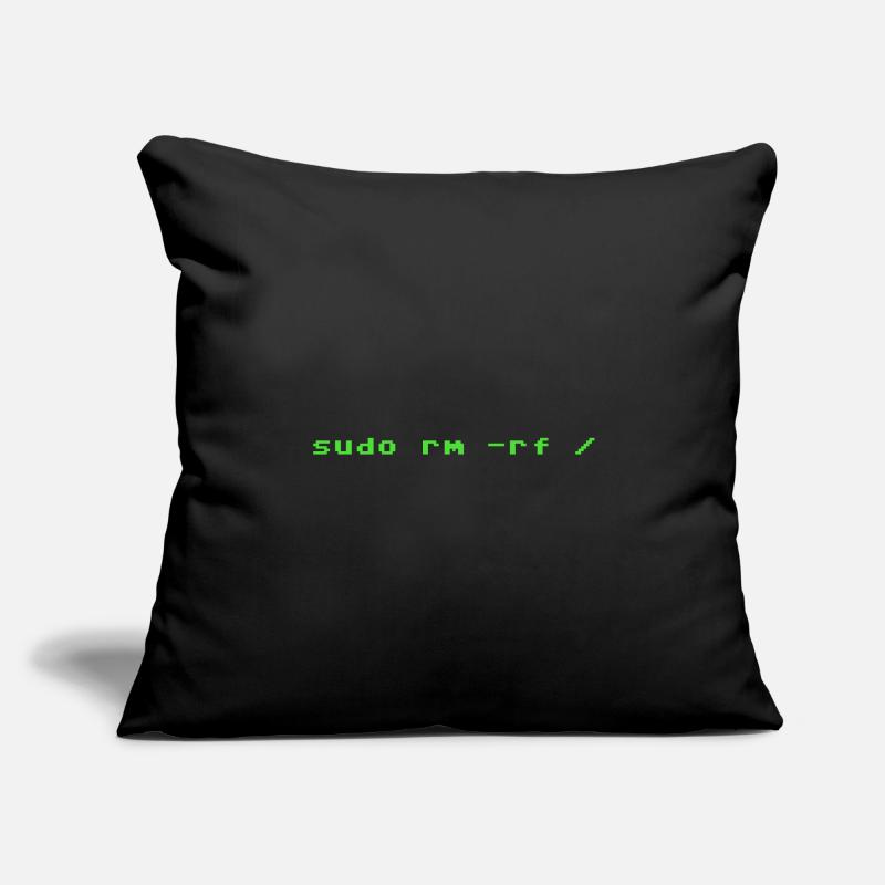 Programmer Sudo rm rf Linux Housse de coussin décorative 45 x 45 cm