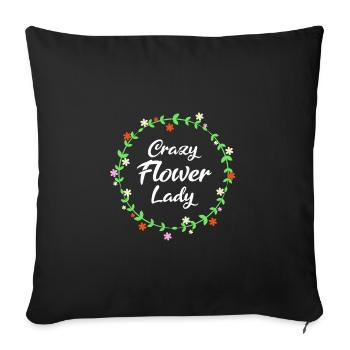 Florist - Sofa pillowcase 17,3'' x 17,3'' (45 x 45 cm) - black - Front