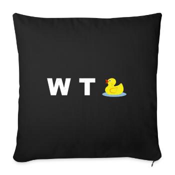Qu'est-ce que le canard?! WTF - Housse de coussin décorative 45 x 45 cm - noir - Devant