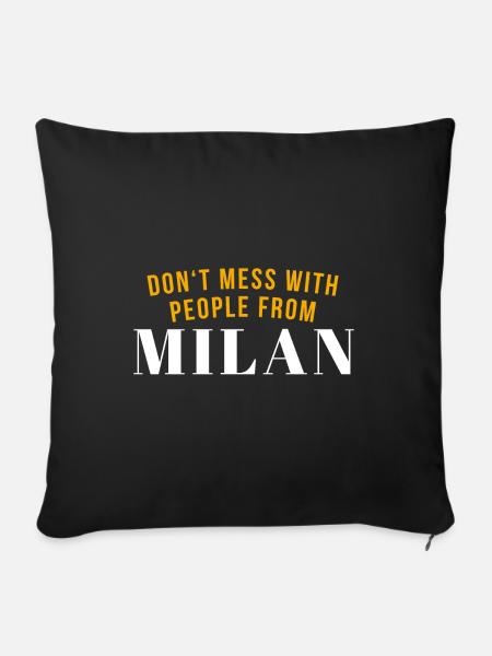 Milan Mailand - Sofakissenbezug 45 x 45 cm - Schwarz