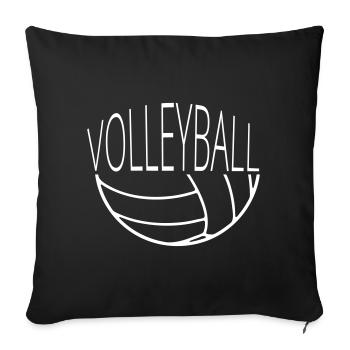 Volley-ball - Housse de coussin décorative 45 x 45 cm - noir - Devant