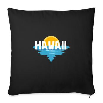Cadeau de coucher de soleil d'Hawaï - Housse de coussin décorative 45 x 45 cm - noir - Devant