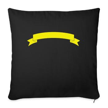 Banner Yellow - Sofa pillowcase 17,3'' x 17,3'' (45 x 45 cm) - black - Front