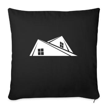 Le toit de la maison - Housse de coussin décorative 45 x 45 cm - noir - Devant