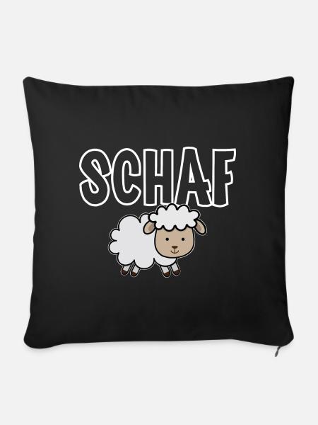 Schaf - Sofakissenbezug 45 x 45 cm - Schwarz