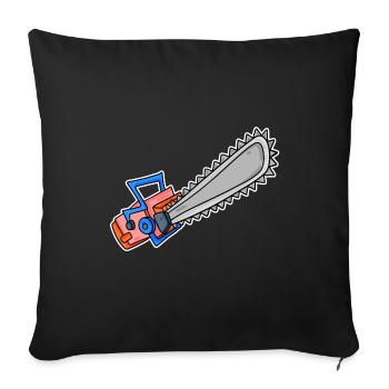 Tronçonneuse - Housse de coussin décorative 45 x 45 cm - noir - Devant