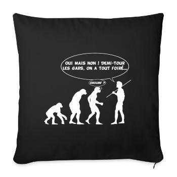 évolution inversée - Housse de coussin décorative 45 x 45 cm - noir - Devant
