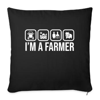 Artisan Pride Farmer Farmer - Sofa pillowcase 17,3'' x 17,3'' (45 x 45 cm) - black - Front