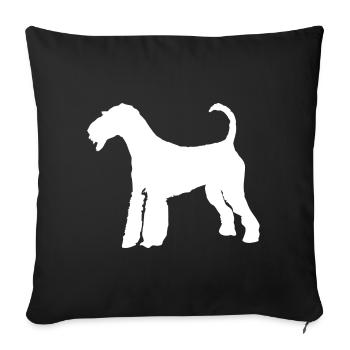 Airedale Terrier Dog - Airedale Terrier - Sofa pillowcase 17,3'' x 17,3'' (45 x 45 cm) - black - Front