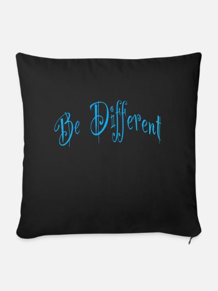 Be different ist different - Sofakissenbezug 45 x 45 cm - Schwarz