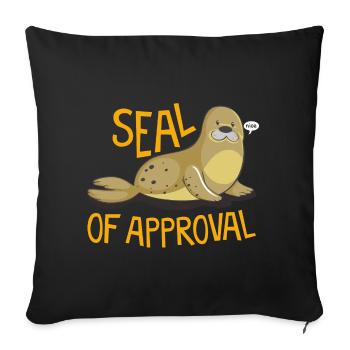 Seal - Sofa pillowcase 17,3'' x 17,3'' (45 x 45 cm) - black - Front