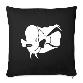 Aquaristic Aquarium - Sofa pillowcase 17,3'' x 17,3'' (45 x 45 cm) - black - Front