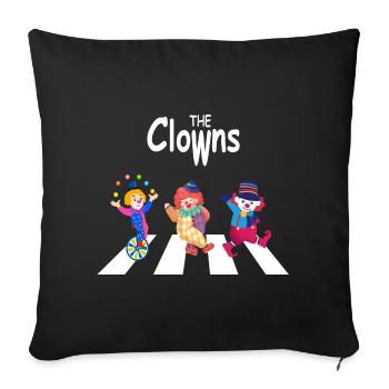 The Clowns - Sofa pillowcase 17,3'' x 17,3'' (45 x 45 cm) - black - Front
