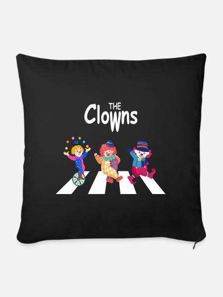 Die Clowns - Sofakissenbezug 45 x 45 cm - Schwarz