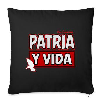 Free Cuba, Patria Y Vida, Cuban Revolution, Cuba - Housse de coussin décorative 45 x 45 cm - noir - Devant