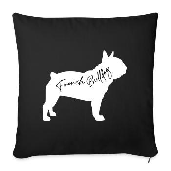 French Bulldog - Sofakissenbezug 45 x 45 cm - Schwarz - Vorne